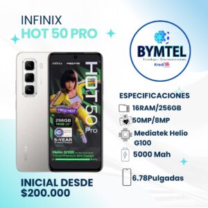 INFINIX HOT50 PRO 256GB - Crédito 16 Cuotas
