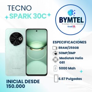 TECNO + SPARK 30PRO+ 256GB - Crédito 16 Cuotas